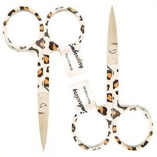 Allary 6340-05-Leo Ultra Fine 3-1/2 Inch Embroidery Scissors - Leopard