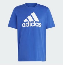 Adidas Essentials Single Jersey Big Logo T-Shirt / Men  s Small / Blue / IC9351
