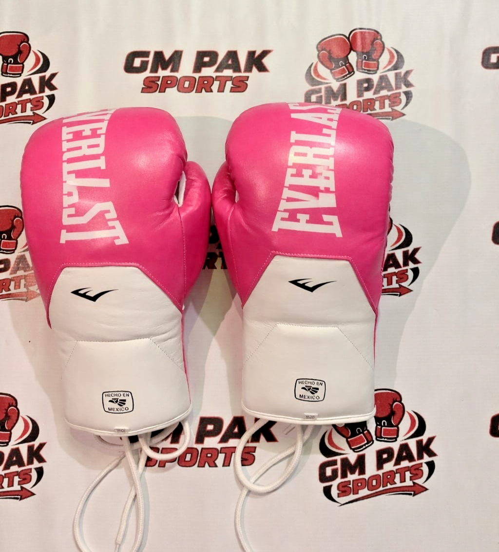 Everlast Elite boxing gloves Pink Lace Up Pro Sparring Gloves 8oz