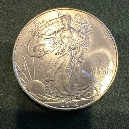 U.S. Mint American Silver Eagle 2002 1 oz Silver Coin .999 Fine Business Strike