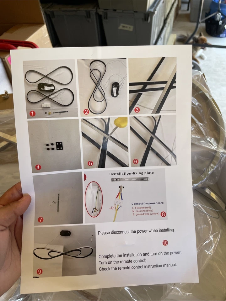 LED Chandelier Modern Led Infinity Pendant Light with Remote - Image 4 of 4