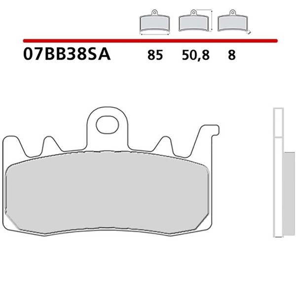 Brembo VORDERRADBREMSBELAGE-KIT FUR Benelli Leoncino 800 22-23-COD. 07BB38SA-image