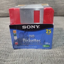 Sony 2HD 3.5” Diskettes 1.44MB 5 Colors 25 Pack IBM Formatted Micro Floppy