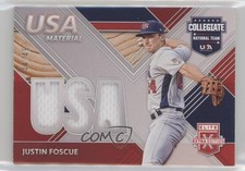 2020 Elite Extra Edition USA Baseball Material Red 44/49 Justin Foscue 06z2
