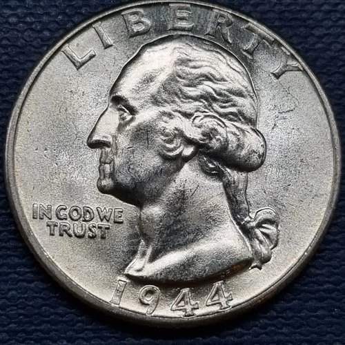 1944 D Washington Quarter 25c Silver BU UNC GEM Brilliant Uncirculated #97122