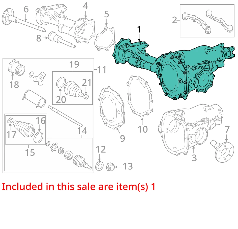 Eje delantero Carrier relación 3,73 Opt GT4 se adapta a camioneta Sierra 2500 11-15 1447800 Foto 3 de 4
