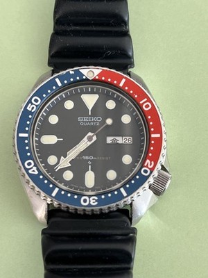 Seiko 7548-700B Pepsi Diver Quartz 150m Vintage 1980s Japan Made