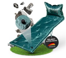 HELEOS hochqualitativ selbstaufblasbare wasserdichte Camping Isomatte mit Kissen