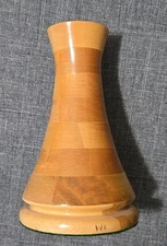 Handmade Wxfords Alaskan Birch Wood Bud Flower Vase North Pole Alaska Signed 7"