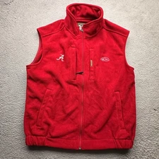Drake Clothing Company Magnattach Alabama Crimson Tide Fleece Vest Mens XL