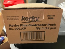 12 Pack Korky Plus 2001CP / 2001X Red 2” Universal Toilet Flapper - Steel Chain