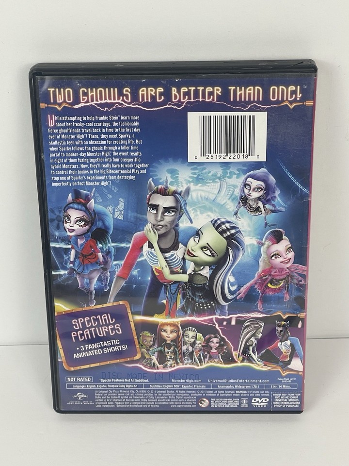 Monster High Freaky Fusion DVD Movie Special Features Animated Shorts