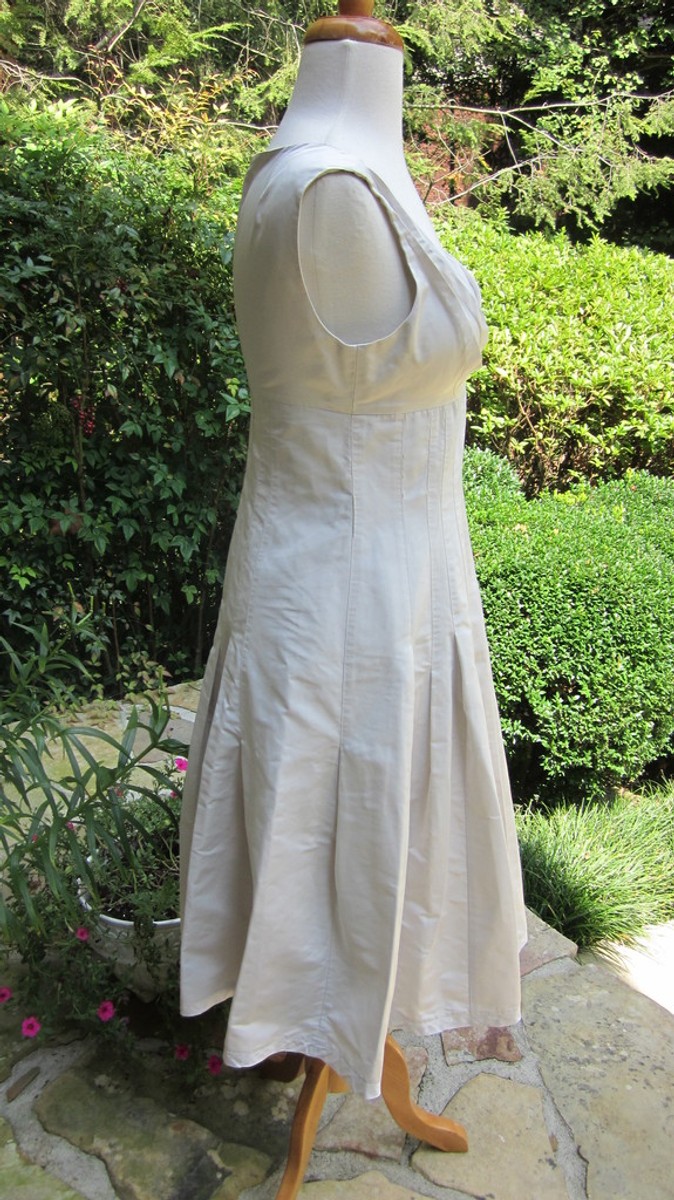 Robe De Cocktail Plissée En Soie - LIDA BADAY - Taille 4 - Perle Huître - Genou