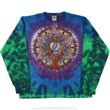 GRATEFUL DEAD-CELTIC MANDALA-TIE DYE LONG SLEEVE-2 SIDED T-SHIRT S-M-L-XL-XXL