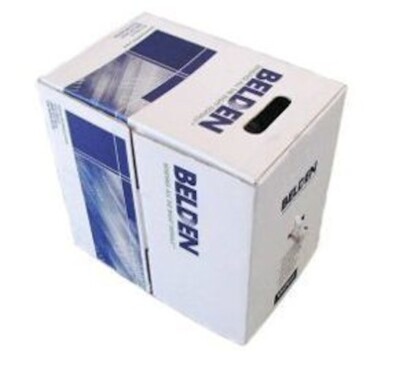 Belden 1583A 004U500 4-Pair Solid Cat5e UTP Riser CMR Cable, 500 ft. Box, Yellow