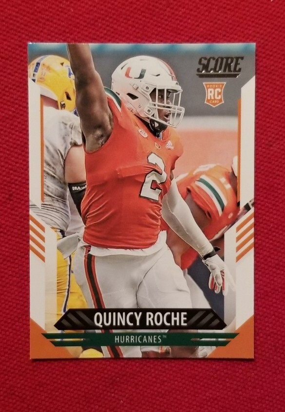 2021 Panini Score Football Quincy Roche ROOKIE RC #357 FREE SHIPPING