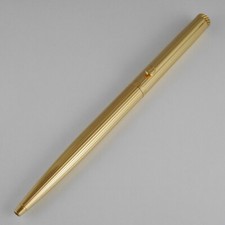 dunhill New-Gemline Gold Plated Pinstripe Ballpoint Pen (used)(Blue Ink)