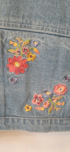 American Girl Style In Bloom Jean Jacket Kids Girls Size XS 6 - Picture 4 of 6