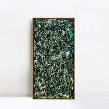 Framed Canvas Full Fathom Five by Jackson Pollock Giclee Print Art  20"x40" 
