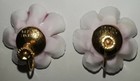Vintage DENTON England Bone China Screw Back Earrings — photo 9