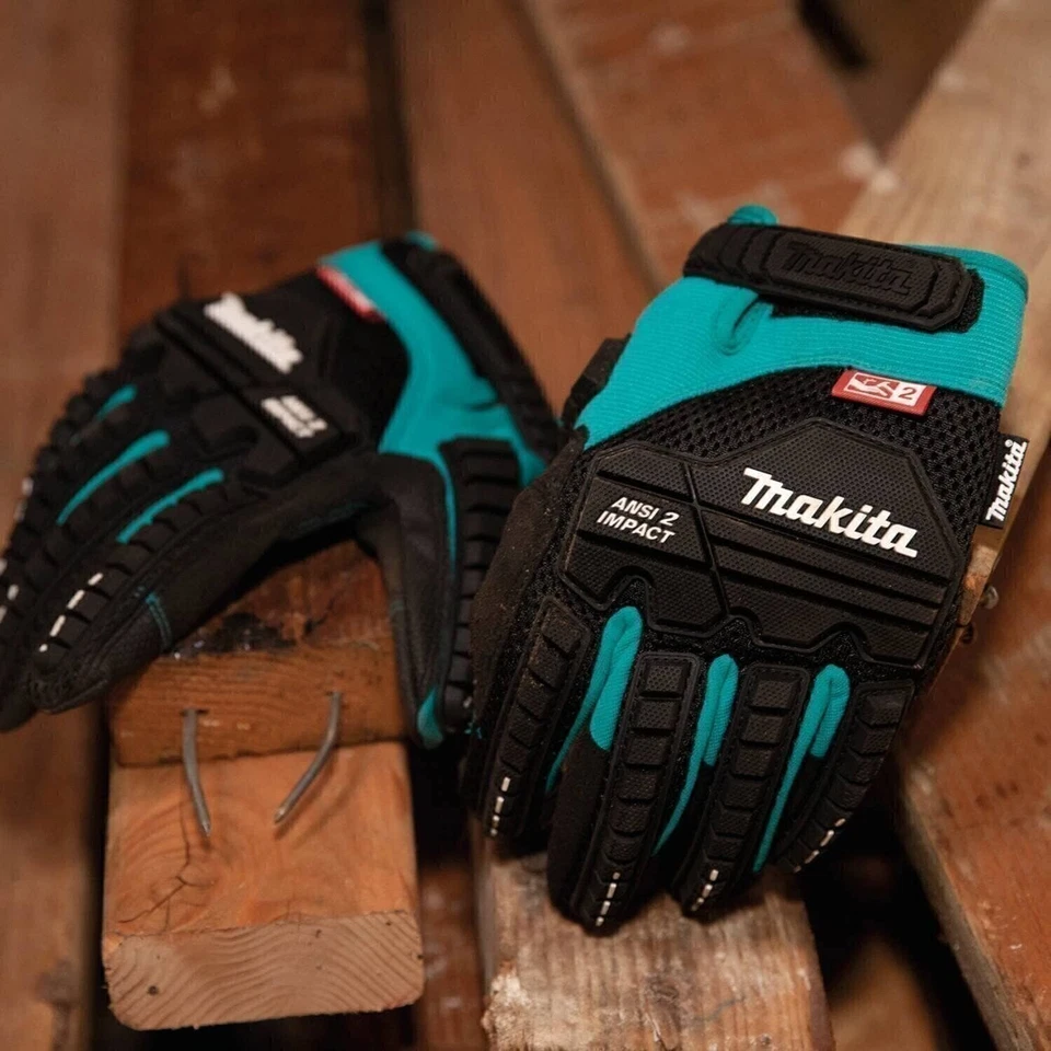 Makita Impact-rated T 04282 ANSI 2 Heavy Duty Demolition Gloves Large - Image 4 of 4