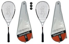 2 x Browning Platinum Nano Titanium 140 Squash rackets + 3 Squash Balls RRP &pound;155