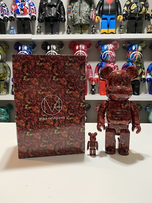 Mika Ninagawa 400% 100% Leather Rose Bearbrick Set Be@rbrick 2018