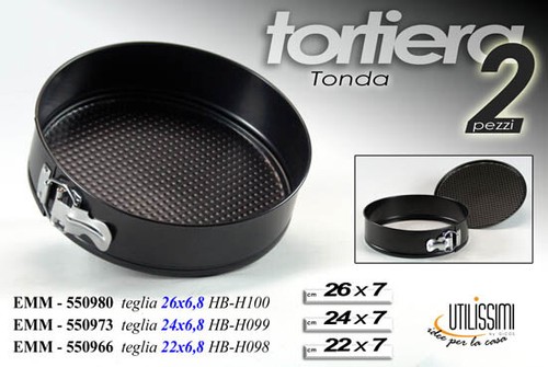 stampi da dolci: tortiera tonda alluminio cm24