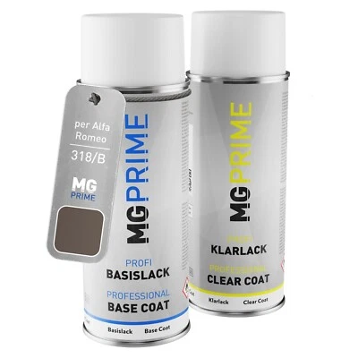 MG PRIME Kit di Vernice bomboletta spray per Alfa Romeo 318 B Grigio Magnesio Metallic