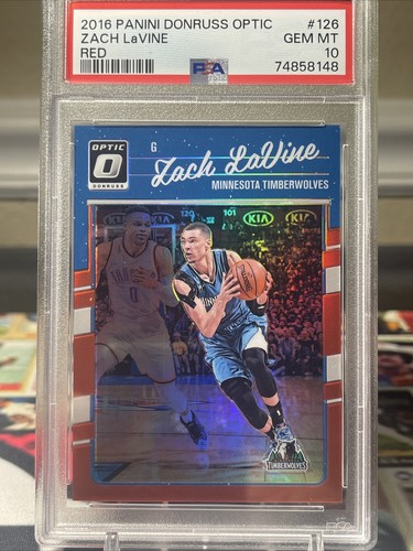 2016 Panini Donruss Optic Red Prizm Zach LaVine SP /99 #126 PSA 10