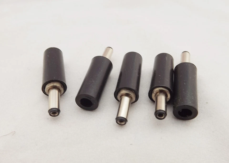3.5mm x 1.3mm DC Power Cable Male Plug Connector Adapter Soldering Plastic Black - Image 4 of 4