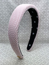Lele Sadoughi Seersucker Alice Headband Shell Pink Stripes Used