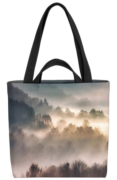 Nebel Berge WäLder Winter Tasche Wald WäLder Berge Norwegen Skandinavien Urlaub-image