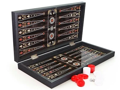 Orientalische BACKGAMMON TAVLA XXL Intarsien Look OTTOMAN INCI