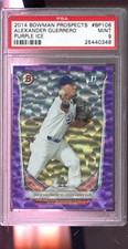 2014 Bowman Prospects Purple Ice Alexander Guerrero ROOKIE RC PSA 9 Graded Card