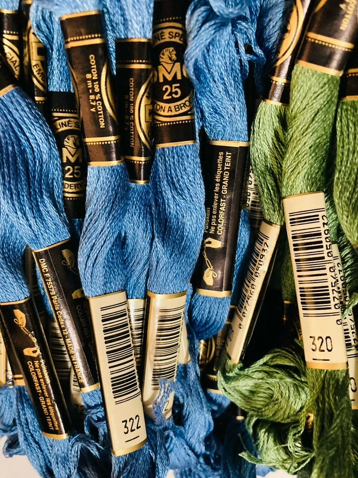 DMC Embroidery Floss Green+ Lot of 87 Skeins Mouline Special Cotton Variety #63 - Image 3 of 4