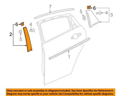 GM OEM 16-23 Malibu Rear Door Exterior Trim-Applique 84258761