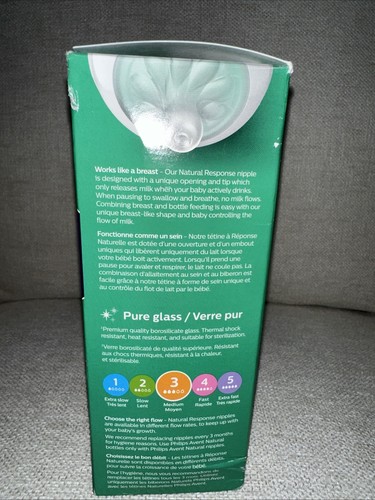 Philips Avent Glass Baby Bottles 8oz Pack Of 4 New - Picture 2 of 5