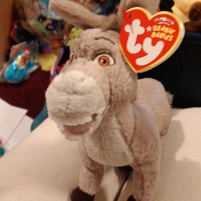 Ty Beanie Babies Shrek the Third Donkey Plush Beanbag Toy 2007