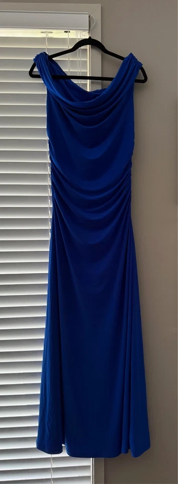 As New - Forever New Romy Off Shoulder Jersey Maxi Dress Blue Women's Size 14 - image 2 of 4