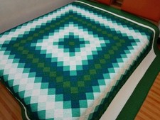 King Size Machine Pieced And quilted Patchwork Quilt 87