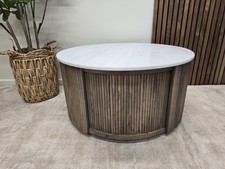 FV Aimar Round Marble Storage Coffee Table RRP-£749