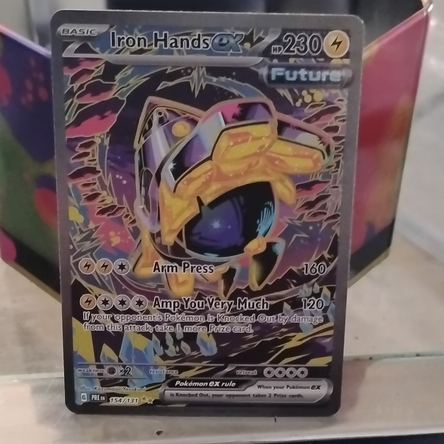 Pokémon Iron Hands EX 154/131 Prismatic Evolutions Holo 230 HP