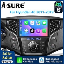 Carplay 4G+64GB Android 15 Autoradio Für Hyundai i40 2011-2019 GPS NAVI DSP WiFi