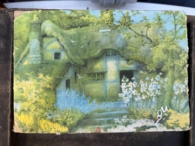 Vintage Berg's Candy Box Denver Colorado Cottage Garden Empty Advertising Box