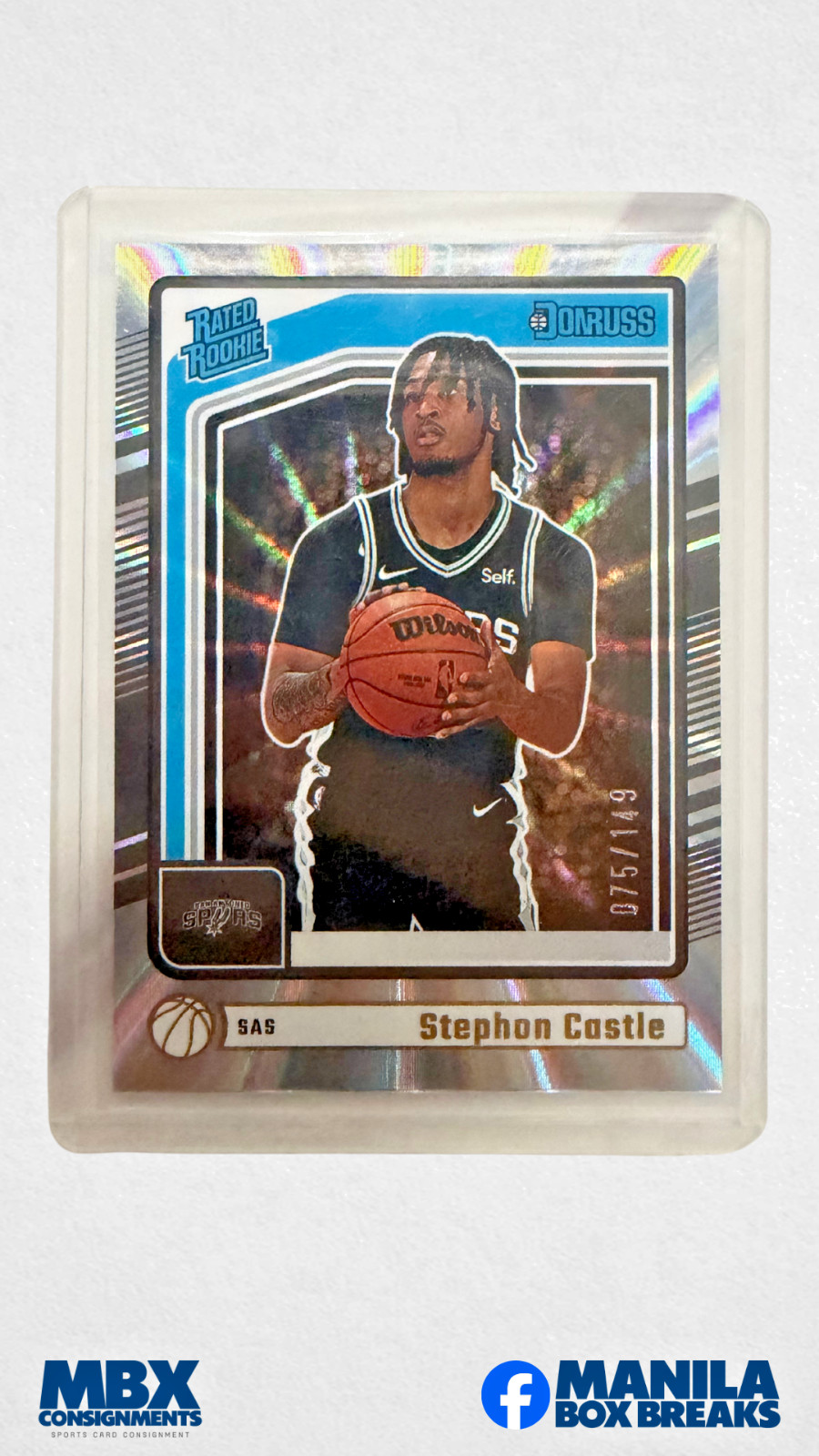 2024-25 Panini Donruss - Rated Rookie Stephon Castle #244 Holo Laser /149 (RC)