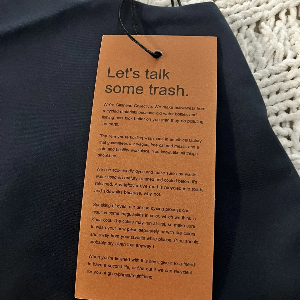 Girlfriend Collective Paloma Racerback Sports Bra Size L In Midnight (navy) - Image 3 of 4