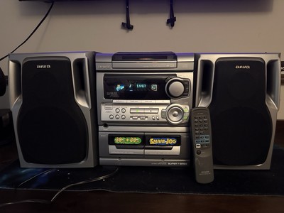 AIWA Cassette Receiver CX-NA303U Super T-Bass CD Stereo+ Remote | eBay