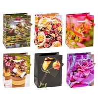 Tsi 12Er Pack GeschenktüTen Klein 11 X 6,5 X 14 Cm Rosen Geschenkverpackung