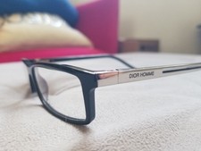men's Dior Homme fashion/non-prescription glasses, black/chrome, 100 authentic